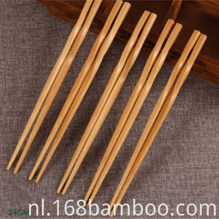 Milieuvriendelijk herbruikbaar glad oppervlak huishouden bamboe eetstokjes bedrukt logo